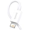 Дата кабель USB 2.0 AM to Lightning 1.0m 2.4A white Baseus (CALYS-A02) зображення 3