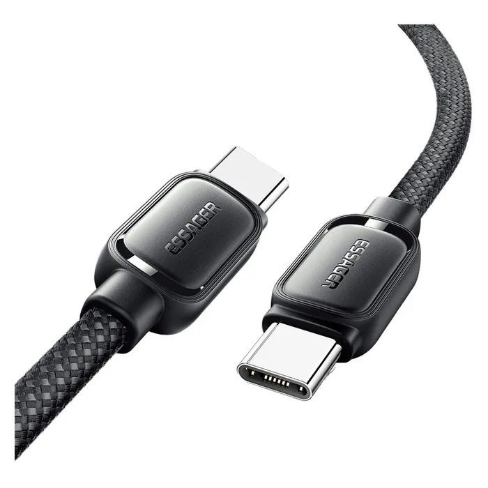 Дата кабель USB-C to USB-C 1.0m 100W black Essager (EXCTT1-TD01-P) изображение 2