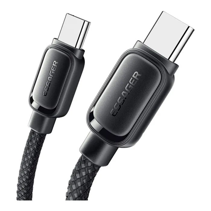 Дата кабель USB-C to USB-C 1.0m 100W black Essager (EXCTT1-TD01-P) изображение 3