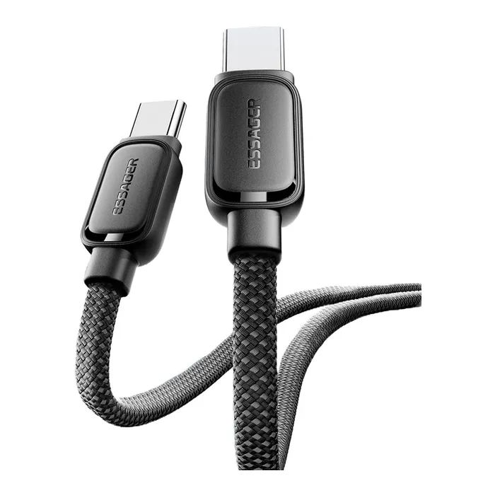 Дата кабель USB-C to USB-C 1.0m 100W black Essager (EXCTT1-TD01-P) изображение 4