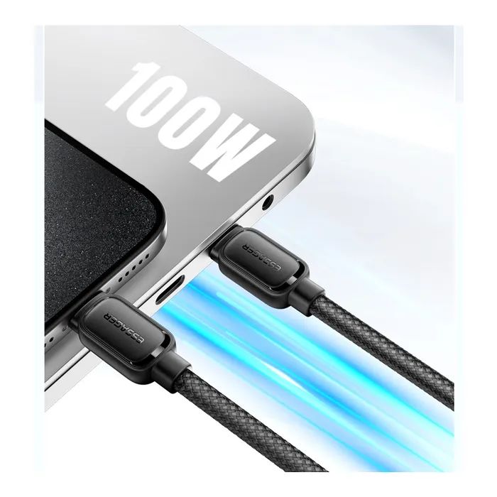 Дата кабель USB-C to USB-C 1.0m 100W black Essager (EXCTT1-TD01-P) изображение 7