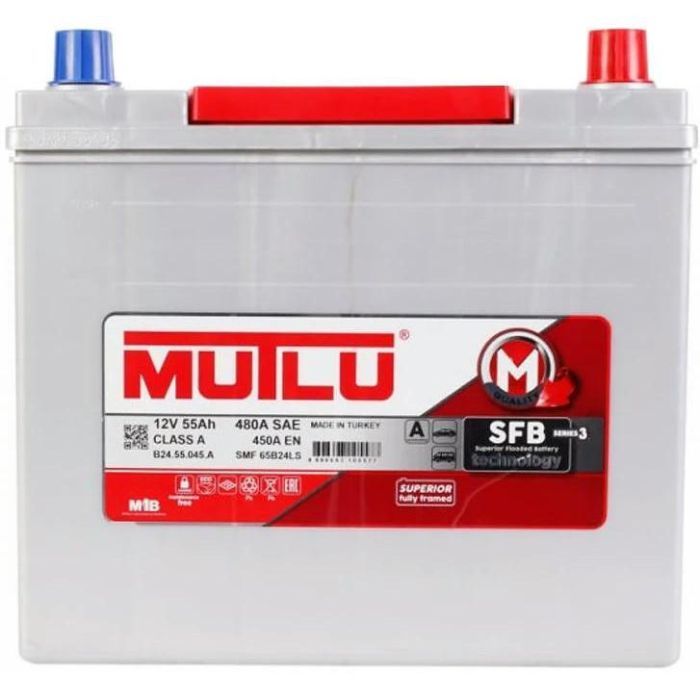 Акумулятор автомобільний MUTLU 6СТ-55 (0) Asia SFB B24.55.045.A