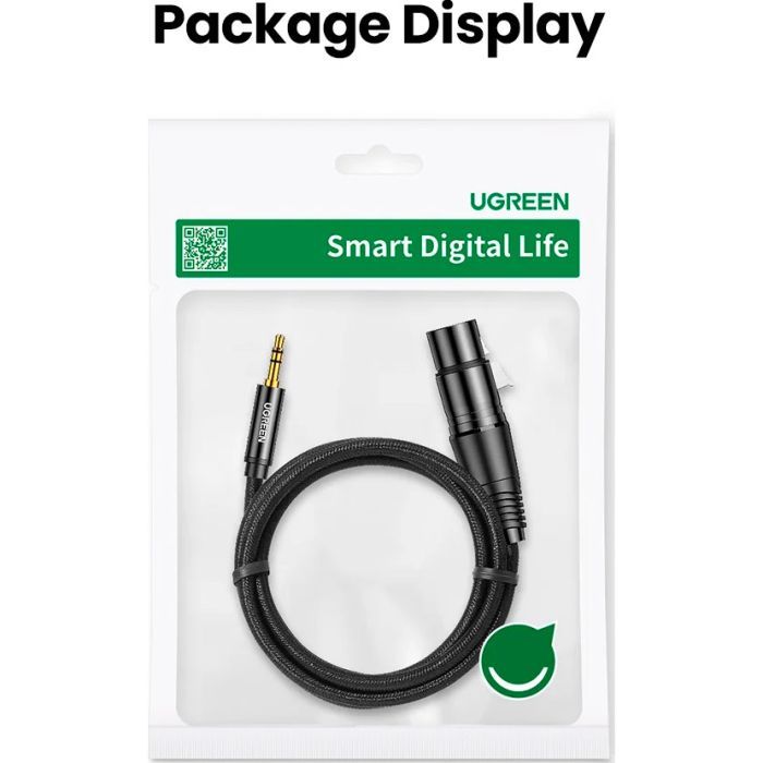 Кабель мультимедійний 3.5mm M to XLR F 1.0m AV182 black Ugreen (20763) зображення 12