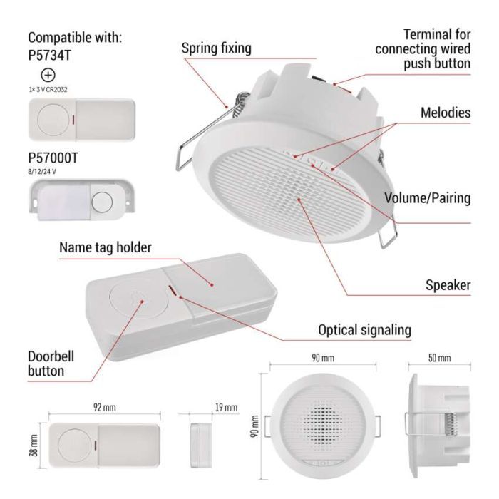 Дверной звонок EMOS P57103 изображение 11