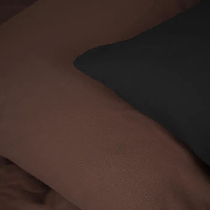 Постельное белье MirSon 002-003 Black/Brown Фланель 2x143x210 Семейный (2200009657535) изображение 4