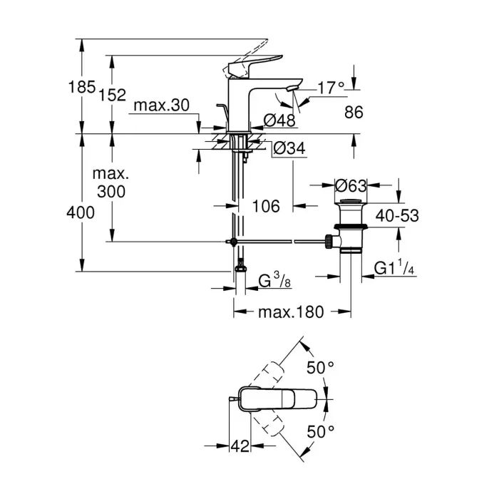 Змішувач Grohe QuickFix 1018560000 зображення 5