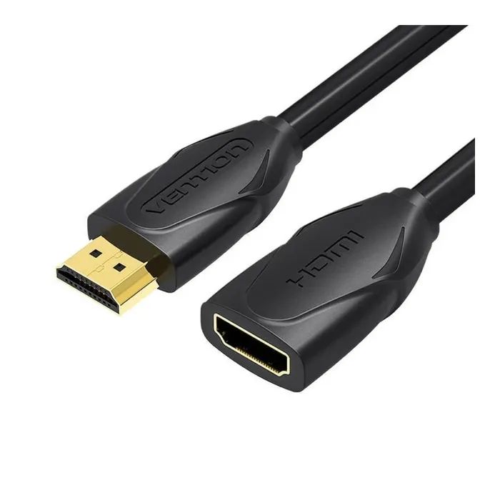 Кабель мультимедийный HDMI M to HDMI F 0.5m 4K60Hz black Vention (VAA-B06-B050)