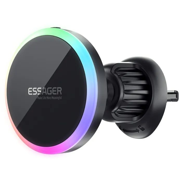 Универсальный автодержатель Essager Neon magnetic wireless charger car bracket beak hook+paste (EZJCX-NH01-Z) изображение 2