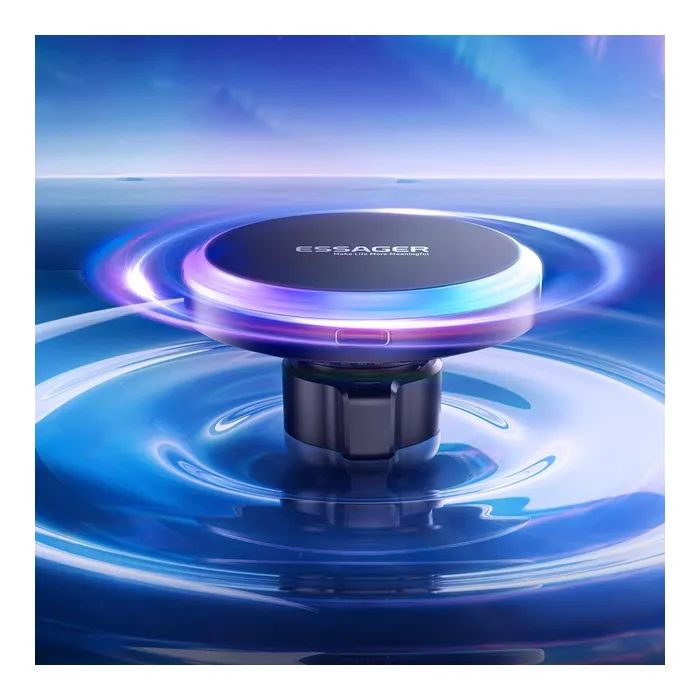 Универсальный автодержатель Essager Neon magnetic wireless charger car bracket beak hook+paste (EZJCX-NH01-Z) изображение 8