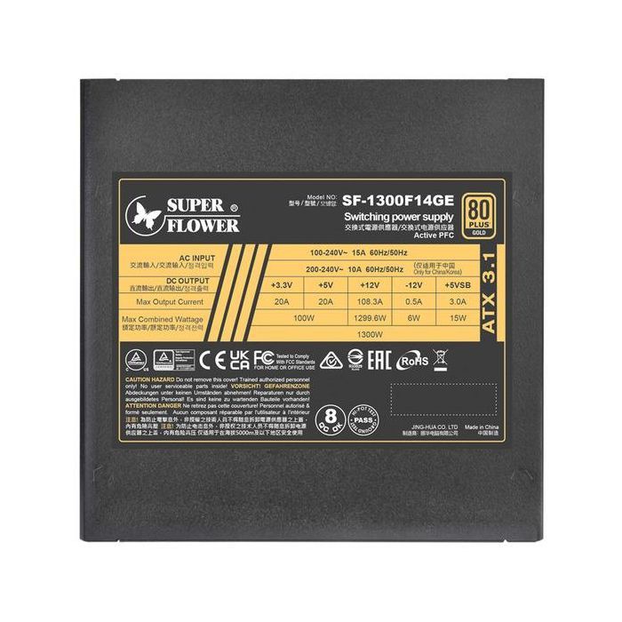 Блок живлення Super Flower 1300W LEADEX III GOLD (SF-1300F14GE) зображення 5