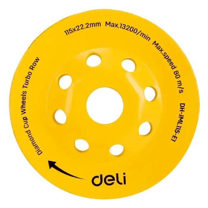 Чашка шлифовальная Deli алмазно 115 x 22,2 (20) мм (EDH-JML115-E1)