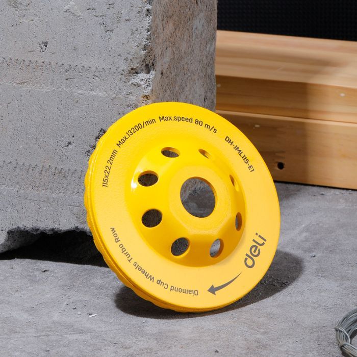 Чашка шлифовальная Deli алмазно 115 x 22,2 (20) мм (EDH-JML115-E1) изображение 2