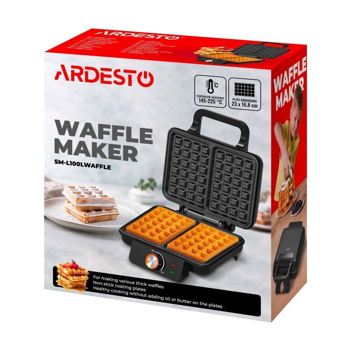 Вафельница ARDESTO SM-L100LWAFFLE изображение 6