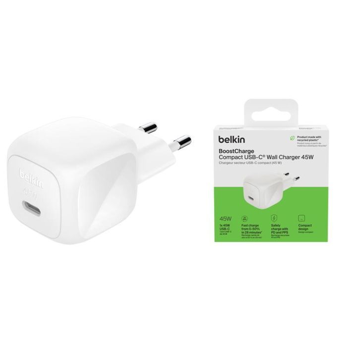 Зарядний пристрій Belkin USB-C PD45W PPS white (WCA013KQWH) зображення 4