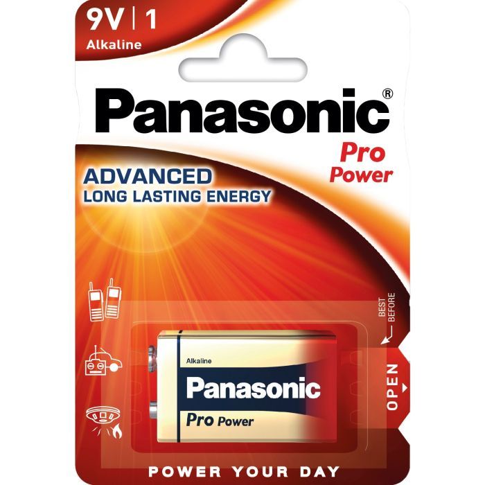 Батарейка Panasonic Крона 6LR61 Pro Power щелочная *1 (6LR61XEG/1BP)