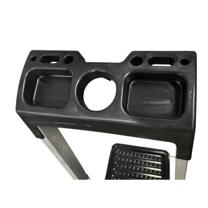 Лестница GTM стременка 3сх. верхняя ступенька-0,63м, ступеньки 13см., анодированный (KMH0103BP) изображение 4