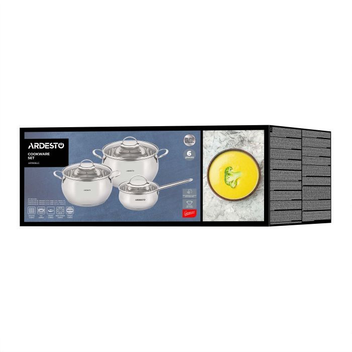 Набор посуды Ardesto Gemini Liguria, 6 предметів, (AR1906LG) изображение 11