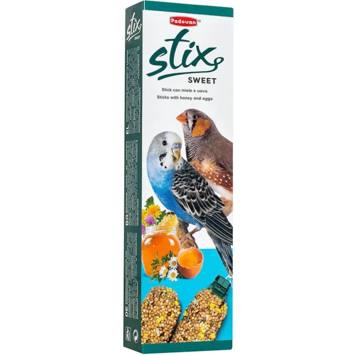Лакомство для птиц Padovan Stix Sweet для волнистых попугаев и амадинов 80 г (8001254002064)