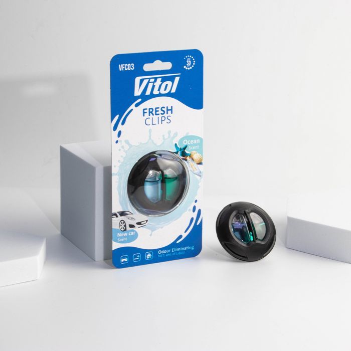 Ароматизатор для автомобиля VITOL Fresh Clips New car +Ocean (VFC03) изображение 5