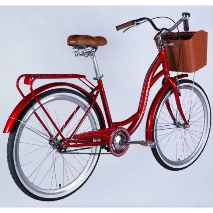 Велосипед Dorozhnik 26" AQUAMARINE BH рама-17" ST 2026 бордовий (OPS-D-26-354) зображення 3