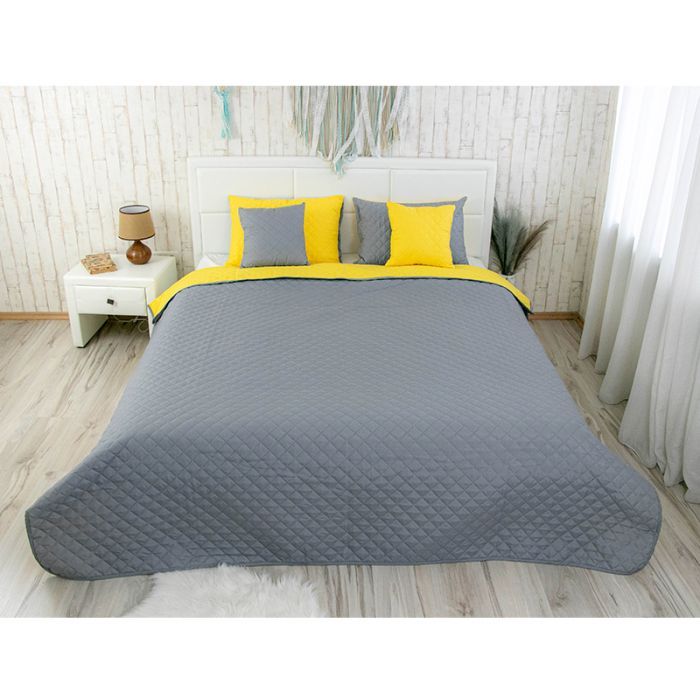 Покривало Руно мікрофайбер Yellow Grey 150x212 см (360.52У_Yellow Grey) зображення 2