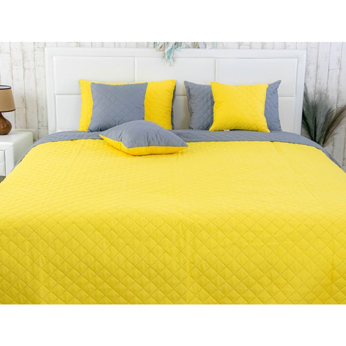 Покривало Руно мікрофайбер Yellow Grey 150x212 см (360.52У_Yellow Grey) зображення 3