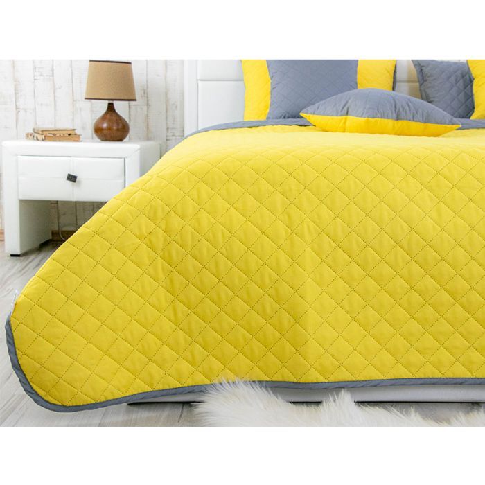 Покривало Руно мікрофайбер Yellow Grey 150x212 см (360.52У_Yellow Grey) зображення 4
