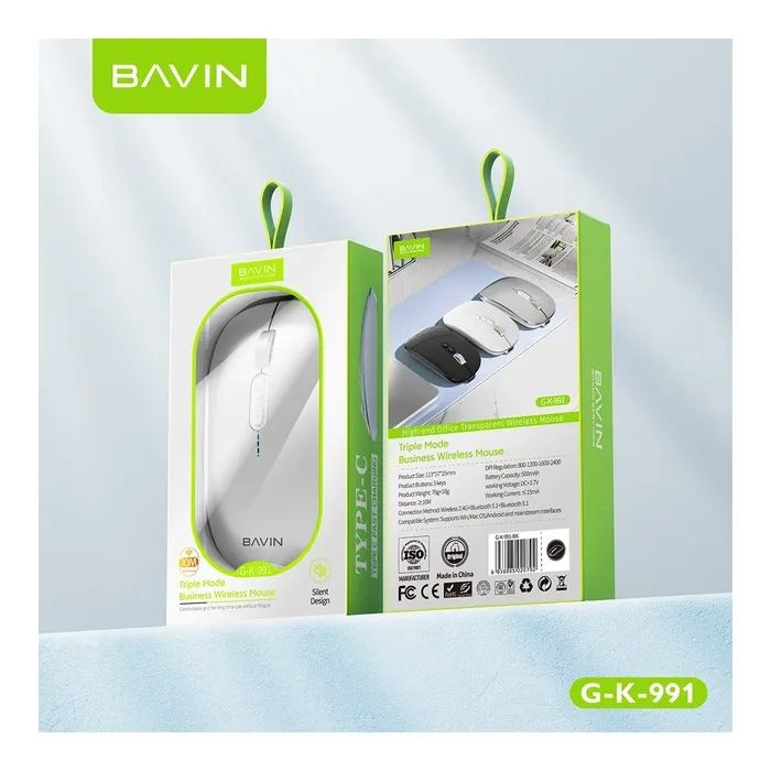 Мышка BAVIN G-K-991 RGB Wireless/Bluetooth Black (G-K-991-BK) изображение 10