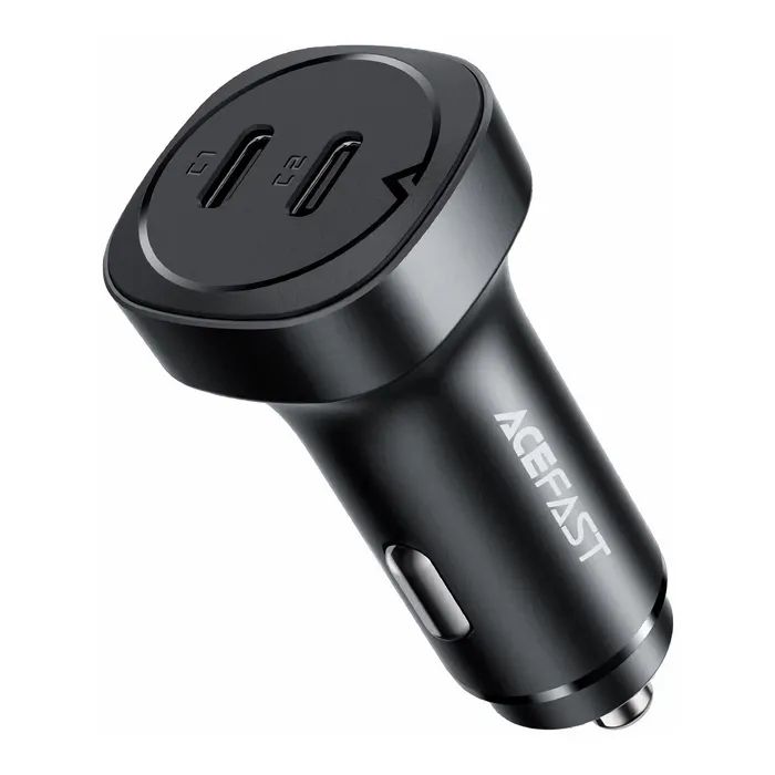 Зарядное устройство Acefast 2xUSB-C 72W car adapter metal (6974316280361)
