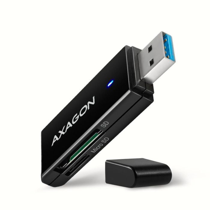 Зчитувач флеш-карт AXAGON USB-A 3.2 to SD/microSD 5Gbps black (CRE-S2N)