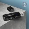 Зчитувач флеш-карт AXAGON USB-A 3.2 to SD/microSD 5Gbps black (CRE-S2N) зображення 2