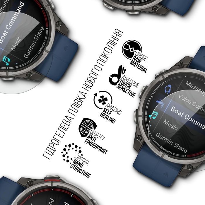 Пленка защитная Armorstandart hydrogel Garmin quatix 8 47mm 6 pcs (ARM91676) изображение 2