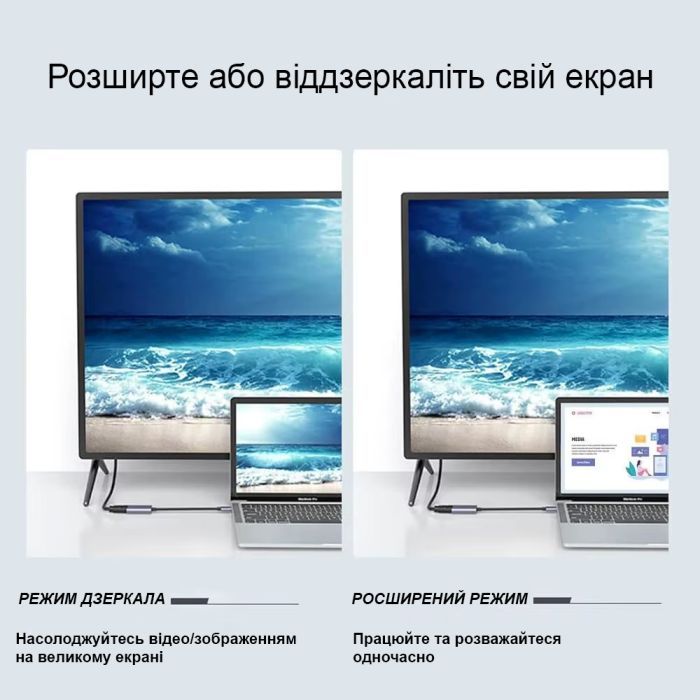 Переходник USB-C to HDMI F USB 3.0 4K60Hz dark gray Dynamode (DM-AD-USB-C-HDMI) изображение 5