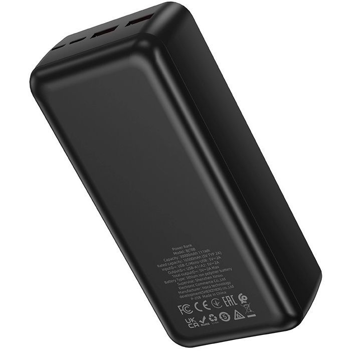Батарея универсальная BOROFONE 30000mAh BJ78B Clever Black (6941991121517) изображение 6