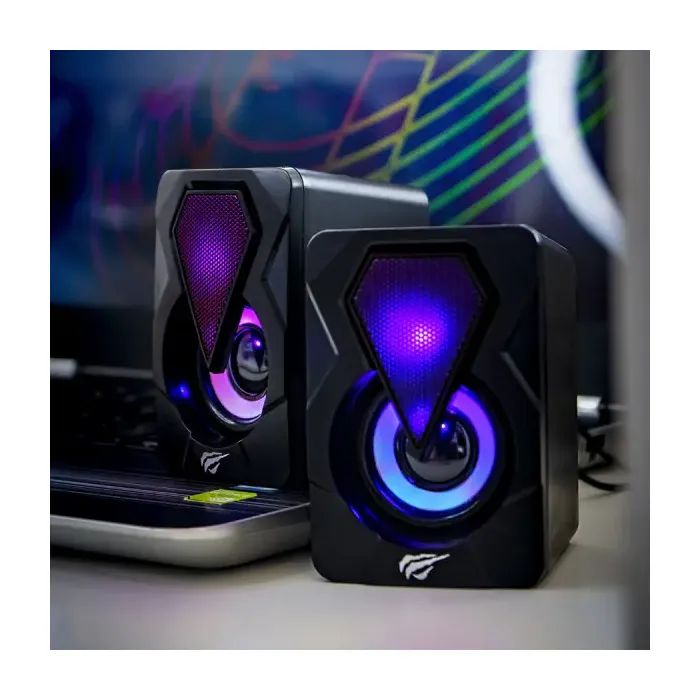 Акустическая система Havit HV-SK210 mini PRO RGB USB Black (6939119040260) изображение 5