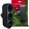 Сетевой разветвитель EUROELECTRIC X3 16А Black с заземлением (EE-3-16A(black)) изображение 2