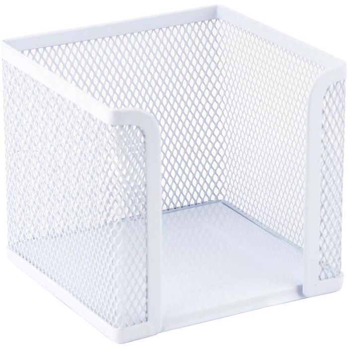 Підставка-куб для листів і паперів Axent 100x100x100mm, mesh, white (2112-21-A)