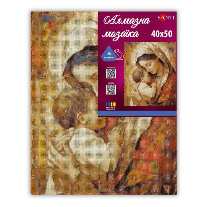 Картина по номерам Santi Марія з дитиною,алмазна мозаїка, 40х50 см на підрамнику (956068) изображение 2
