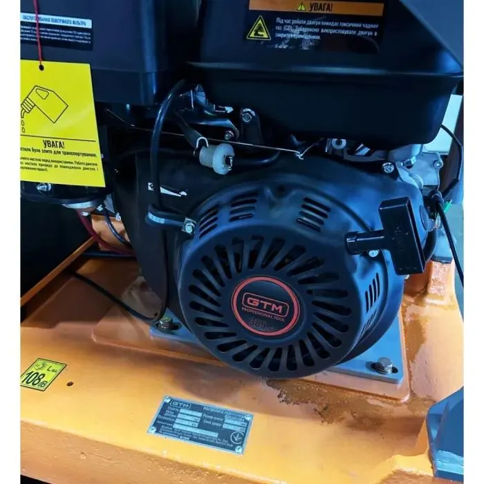 Виброплита GTM с гидравлическим реверсом, двигатель Loncin G390FD, 13hp, 405кг, плита 900×650мм (GPC400-LCRH) изображение 10