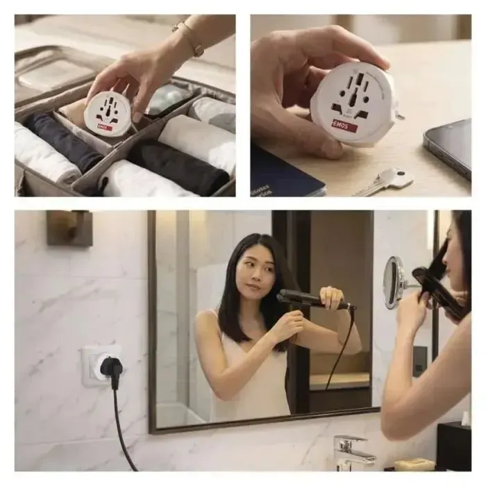 Переходник US/UK/AU/CN/JP to EU EMOS (P0055E) изображение 12