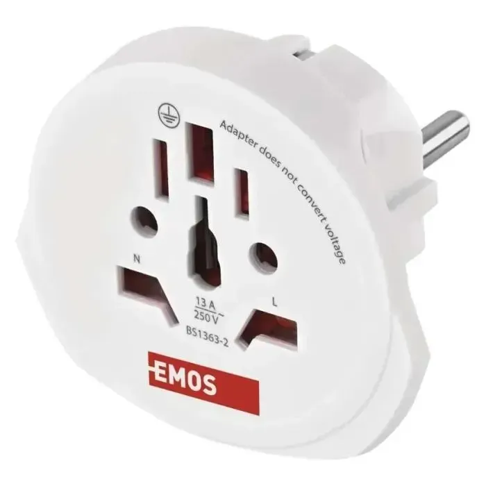 Переходник US/UK/AU/CN/JP to EU EMOS (P0055E) изображение 2