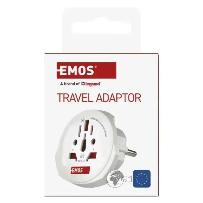 Переходник US/UK/AU/CN/JP to EU EMOS (P0055E) изображение 6