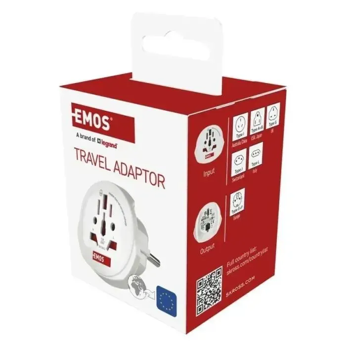 Переходник US/UK/AU/CN/JP to EU EMOS (P0055E) изображение 7