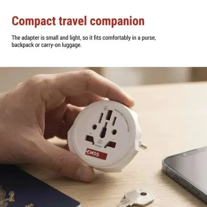 Переходник US/UK/AU/CN/JP to EU EMOS (P0055E) изображение 9
