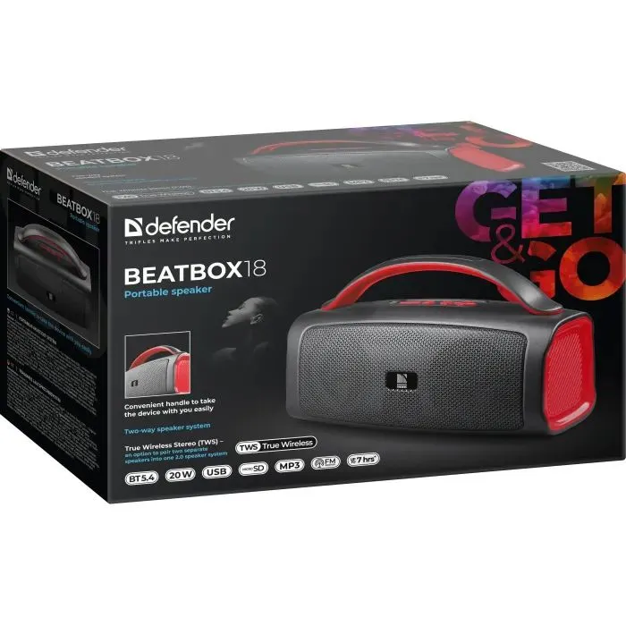 Акустическая система Defender Beatbox 18 Black (65218) изображение 7