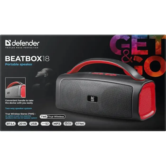 Акустическая система Defender Beatbox 18 Black (65218) изображение 8