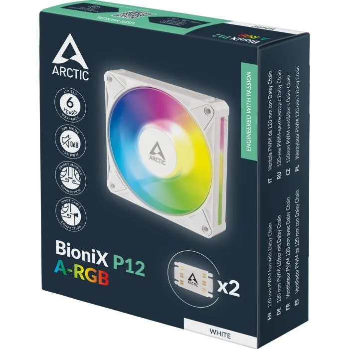 Кулер до корпусу Arctic BioniX P12 A-RGB WHT (ACFAN00336A) зображення 8