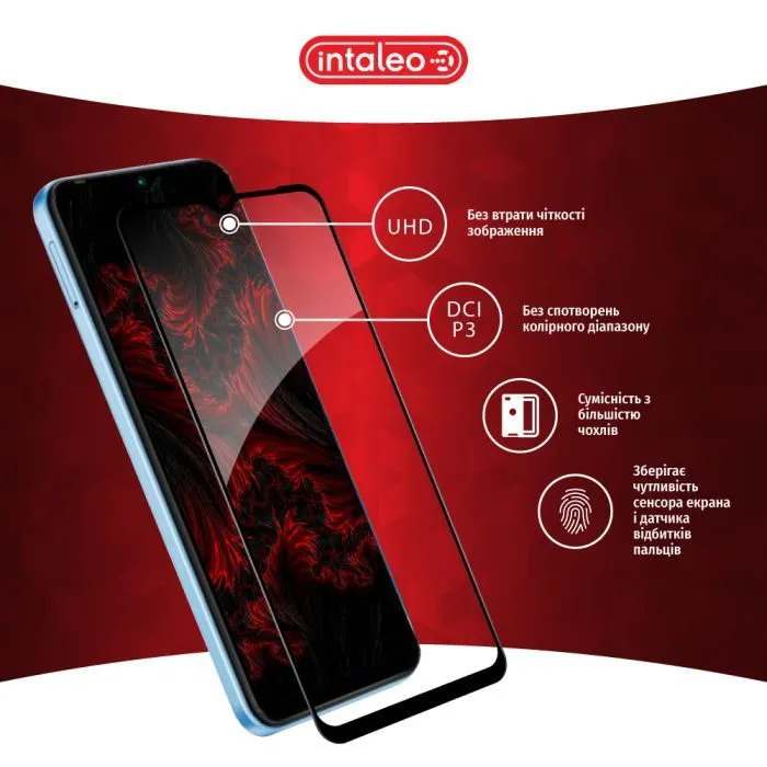 Скло захисне Intaleo Full Glue ZTE Blade A71 Black (1283126515620) зображення 4