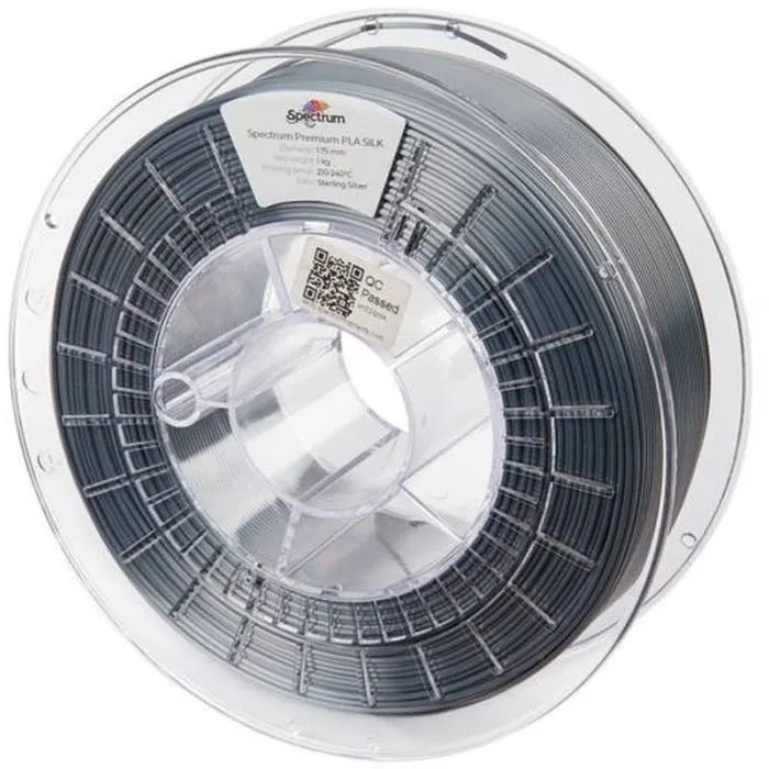 Пластик для 3D-принтера Spectrum PLA Silk 1.75mm 1kg, Silver, Sterling (80444)