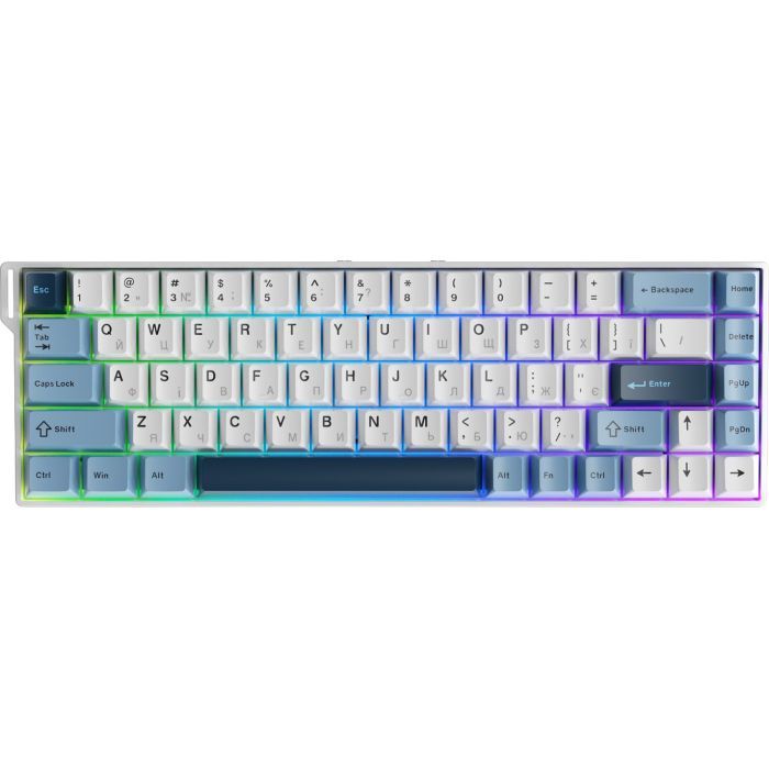 Клавіатура Ajazz AK680 V2 Ice Island Magnetic Switch USB UA Black/Gray/Yellow (AK680-V2-I-BGY)